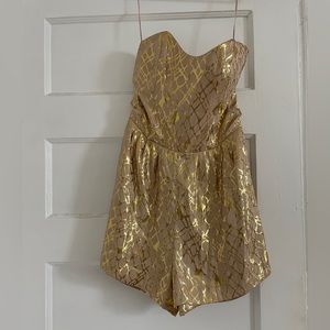 Loeffler Randall Gold Romper